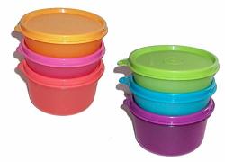 Tupperware Set Of 6 Storage Containers Small Bowls Rainbow Of Colors
