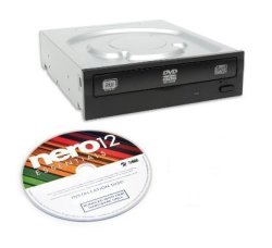 Lite-on Super Allwrite 24X Sata Dvd+ -rw Dual Layer Drive IHAS124-04 Black Bulk + Nero Multimedia Suite 12 Essentials Cd dvd Burning Software