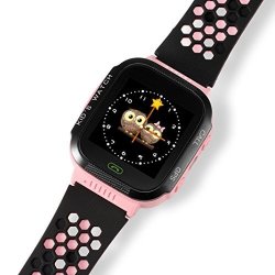 Kids Gps Tracker Watch Kids Smart Watch With Flash Light 1.44" Touch Screen Sos Call Location Finder Device Tracker Kid Safe Anti Lost Monitor Watch Pink