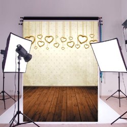 7x5ft Vinyl Valentine's Day Heart Floor Photography Background Studio Backdrop Photo Prop