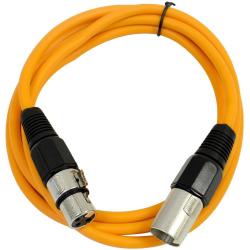 Seismic Audio - SAXLX-6 - 6' Orange Xlr Male To Xlr Female Patch Cable - Balanced - 6 Foot Patch Cord