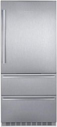 LIEBHERR CS2080 36 Inch Counter Depth Bottom Freezer Refrigerator In Stainless Steel