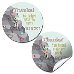 Rock Climbing Birthday Party Thank You Sticker Labels 20 2" Party Circle Stickers By Amandacreation Great For Party Favors Envelope Seals & Goodie Bags