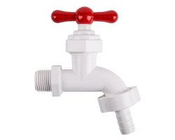 Tap With Nylon Hose Connection - 15MM Pack Of 2