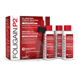 Hair Loss Treatment For Men & Women - Foligain.p2 Minoxidil 2% - Regrow Your Hair - 3 Month Supply