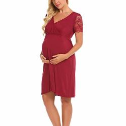 Maternity Clothes Summer Sundress Pregnancy Dress Maternity Dresses Women Dress Size:xl Red