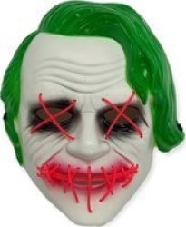 Joker Inspired Green Hair Light Up Mask