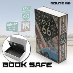 Route 66 Book Safe Mini Lockable Safe-medium