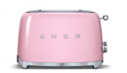Smeg 50'S Style Retro 2-SLICE Toaster Various Colours TSF01SA - Pastel Pink