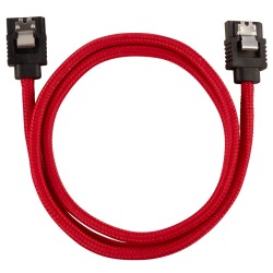 Premium Sleeved Sata 6GBPS 60CM Cable Red