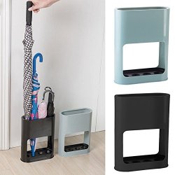 Light Blue Umbrella Stand for Hallway/Outdoor/Indoor with Drip Tray Long/Short Umbrella Walking Stick Stand Holder 