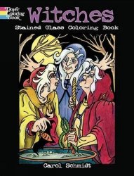 Dover Publications Witches Stained Glass Coloring Book Dover Stained Glass Coloring Book