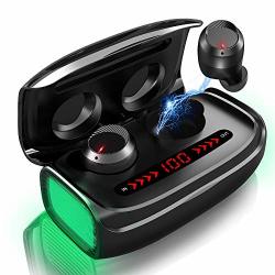 Wireless Earbuds Grde Tws Bluetooth 5.0 Headphones WITH?3000 Mah Charging Case?deep Bass 170H Playtime Cvc 8.0 Noise Canceling LED Display In-ear Earphones Bluetooth Earbuds