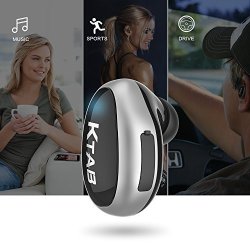 MINI Wireless Bluetooth Earbud Ktab Smart Wireless Earphone Sweatproof Earphone Bluetooth Earbuds Invisible Bt Earphone With Microphone For Running Gym Yoga Driving Cooking Working 1PCS