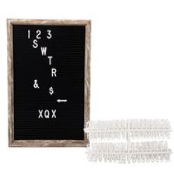 Letter Board - Wooden Frame - Black & White - 31CM X 22CM - 2 Pack