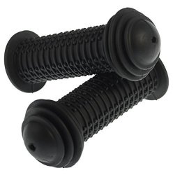 Prometheus Kids Bike Grips 1 Pair In Black With Safety Bar End Pads Also For Balance Bike And Scooter 22 Mm