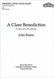 A Clare Benediction Sheet Music Ssa Vocal Score