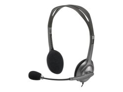 Logitech Headset H111 Analog Stereo Headset One Plug Noise Cancelling MIC Full Stereo Sound Flexible Rotating Boom Adjustable H