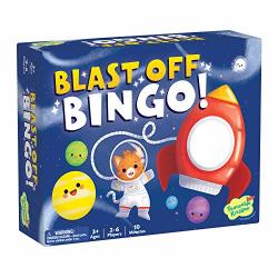 Peaceable Kingdom Blast-off Bingo: Independent Bingo Game For Kids - Great For Single Players & Groups - 6 Double-sided Playing Boards - Ages 3 & Up