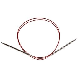 Chiaogoo Red Lace Circular 47-INCH 119CM Stainless Steel Knitting Needle Size Us 4 3.5MM 7047-4