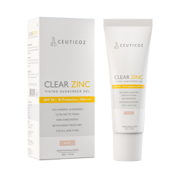 Clear Zinc Tinted Sunscreen Gel Ivory Spf 50 - 50G