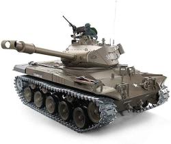 Aedwq Rc Remote Control Tank Us Walker M41A3 Tank 2.4GHZ Remote Control 1 16 Scale Model Metal Track Simulated Sound And Smoke Launch Bb Egg