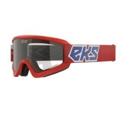Eks Gox Flat Out Red white blue Clear Goggle- Red