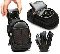 Navitech Black Digital Camera Case Bag For The Canon Ixus 185 Digital Camera