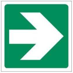 General Direction Arrow Rigid Plastic Safety Sign