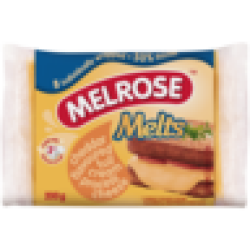 Melts Cheddar Flavoured Full Cream Process Cheese Slices 200G