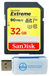 Sandisk 32GB Sdhc Sd Extreme Memory Card Bundle SDSDXVE-032G-GNCIN Works With Canon Powershot G7 X Mark III G5 X Mark II Digital Dslr Camera
