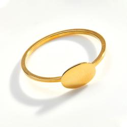 Petite Oval 18CT Gold Ring - 58 18CT Gold