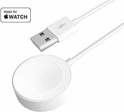 Watch Charger Cable Magnetic Compatible With Apple Iwatch Series 4 3 2 1 38MM 40MM 42MM 44MM - Watch Charger Latest Version Iwatch Charger 3.3 Ft- White