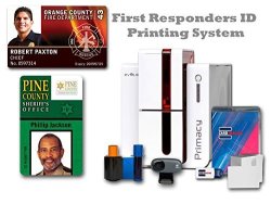 FIRST Responders Printer System & Supplies Bundle With Card Imaging Software For Police Fire & Paramedics