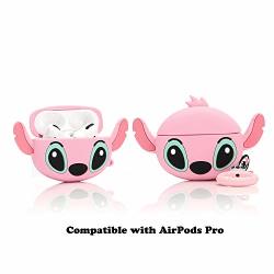 Lkdepo 3D Cartoon Silicone Airpods Pro Case Cover With Keychain Cute Comic Skin Design Airpods Pro Charging Protective Covers Compatible With Airpods Pro 2019 Release Angel