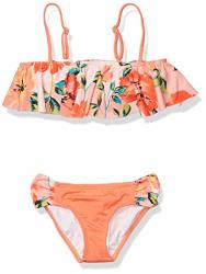 Billabong Girls' Beach Bliss Ruffle Top Two Piece Swim Set Multi 8