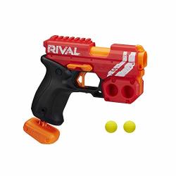 Nerf Rival Knockout XX-100 Blaster -- Round Storage 90 Fps Velocity Breech Load -- Includes 2 Official Rival Rounds -- Team Red