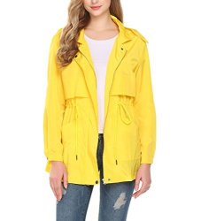 Soteer Large Waterproof Rain Jacket in Yellow