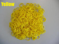 Loom Bands - Solid - Yellow - Refill Kit With Crochet Hook And "s"-clips - 600 Pieces