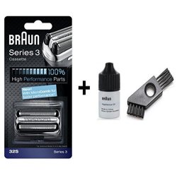 Braun Series 32S Electric Shaver Replacement Foil And Cutter Cassette With 7ML Braun Appliance Oil And 6CM Braun Cleaning Brush 32S