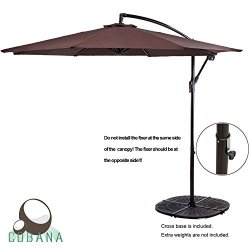 Deals On Cobana 10 Cantilever Freestanding Patio Umbrella Hanging Outdoor Umbrella With Crank And Base 250g Sqm Polyester Coffee Compare Prices Shop Online Pricecheck