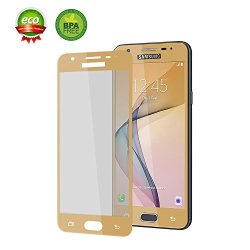 Chuangsiao Galaxy J5 Prime Tempered Glass Screen Protector 3D Curved Glass 9H Hardness Tempered Glass Screen Protector Anti-scratch For Samsung Galaxy J5 Prime Gold