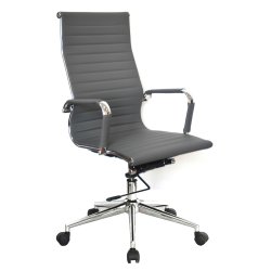 Vienna Studio Chair Grey & Chrome
