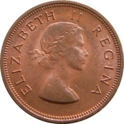 1953 South Africa 1 Penny Coin