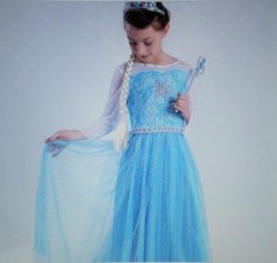 Beautiful Queen Elsa Frozen Deluxe Dress Age 4-5