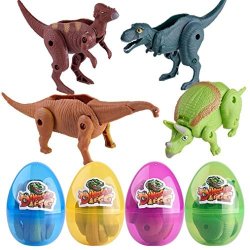 Gbell Fun Simulatio Dinosaur Toy Model Deformed Dinosaur Egg Collection Gifts For Boys Random