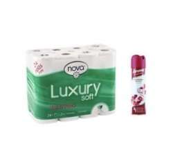 - Luxury Soft Toilet Paper 2 Ply -24 Rolls & Potpourri Air Freshener