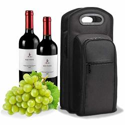 Allcamp 9 Piece Wine Travel Bag Wine Cooler Bag With Cooler Compartment Two Sets Of Tableware For Picnic