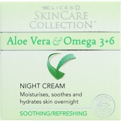 Clicks Skincare Collection Aloe Vera & Omega 3+6 Night Cream 50ML