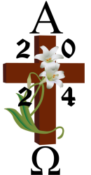 Easter Lily Paschal Candle - 100MM X 600MM New Design
